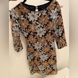 SEQUIN floral mini dress!